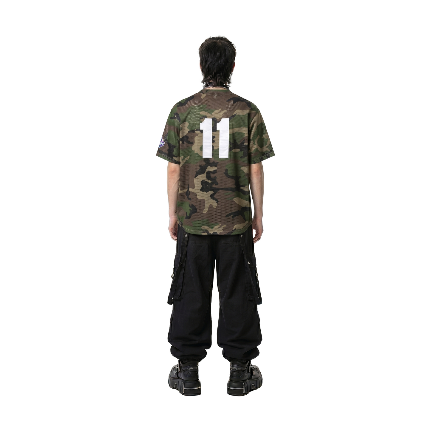Supreme S Logo Baseball Henley Jersey Woodland Camo (FW24)