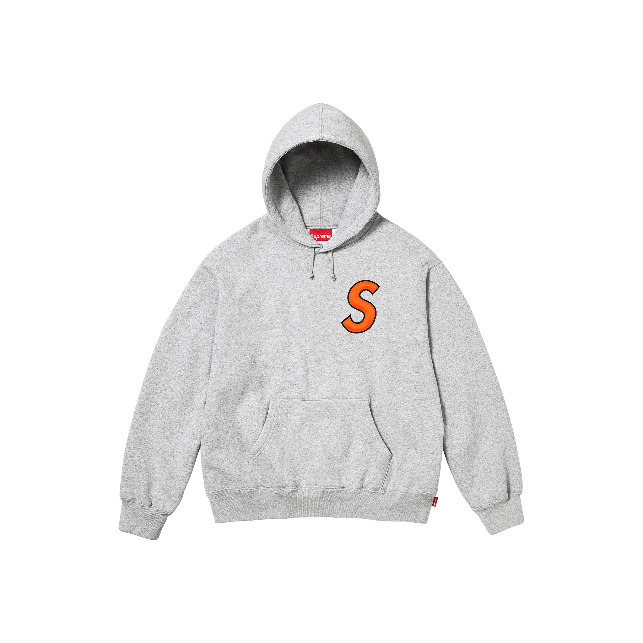 Supreme S Logo Hoodie Heather Grey (SS25) – STEALPLUG KL