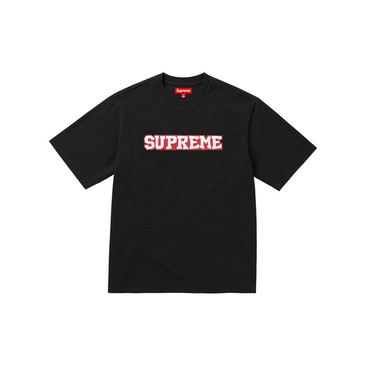 Supreme Satin Appliqué Short Sleeve Tee Black (SS25)