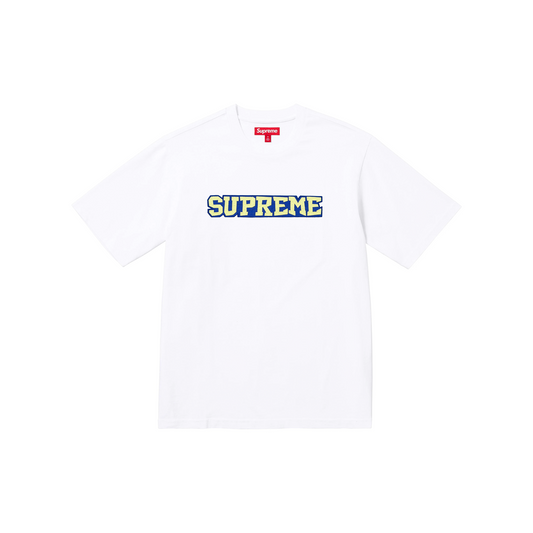 Supreme Satin Appliqué Short Sleeve Tee White (SS25)