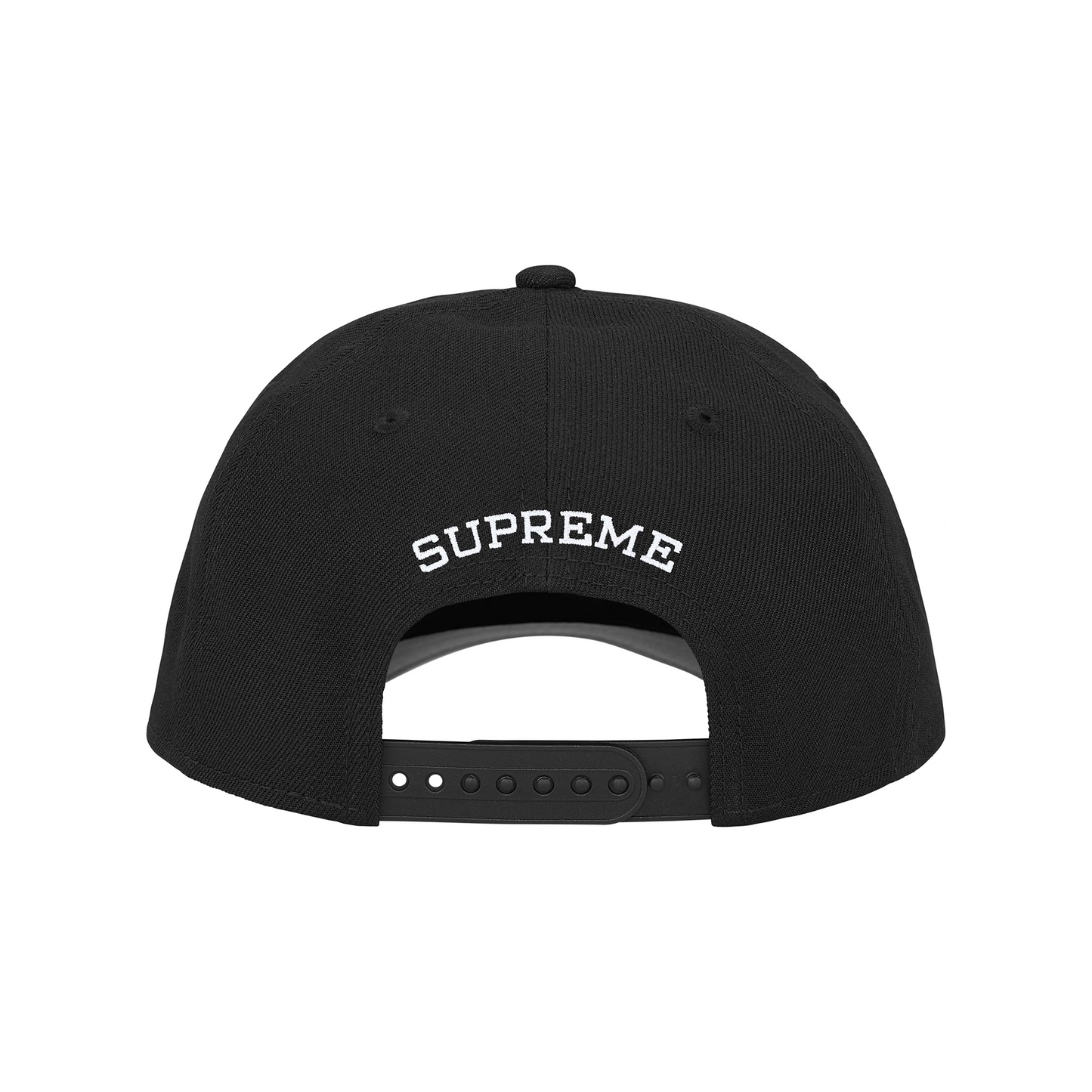Supreme Sharp Spellout Adjustable New Era Cap Black (FW25)