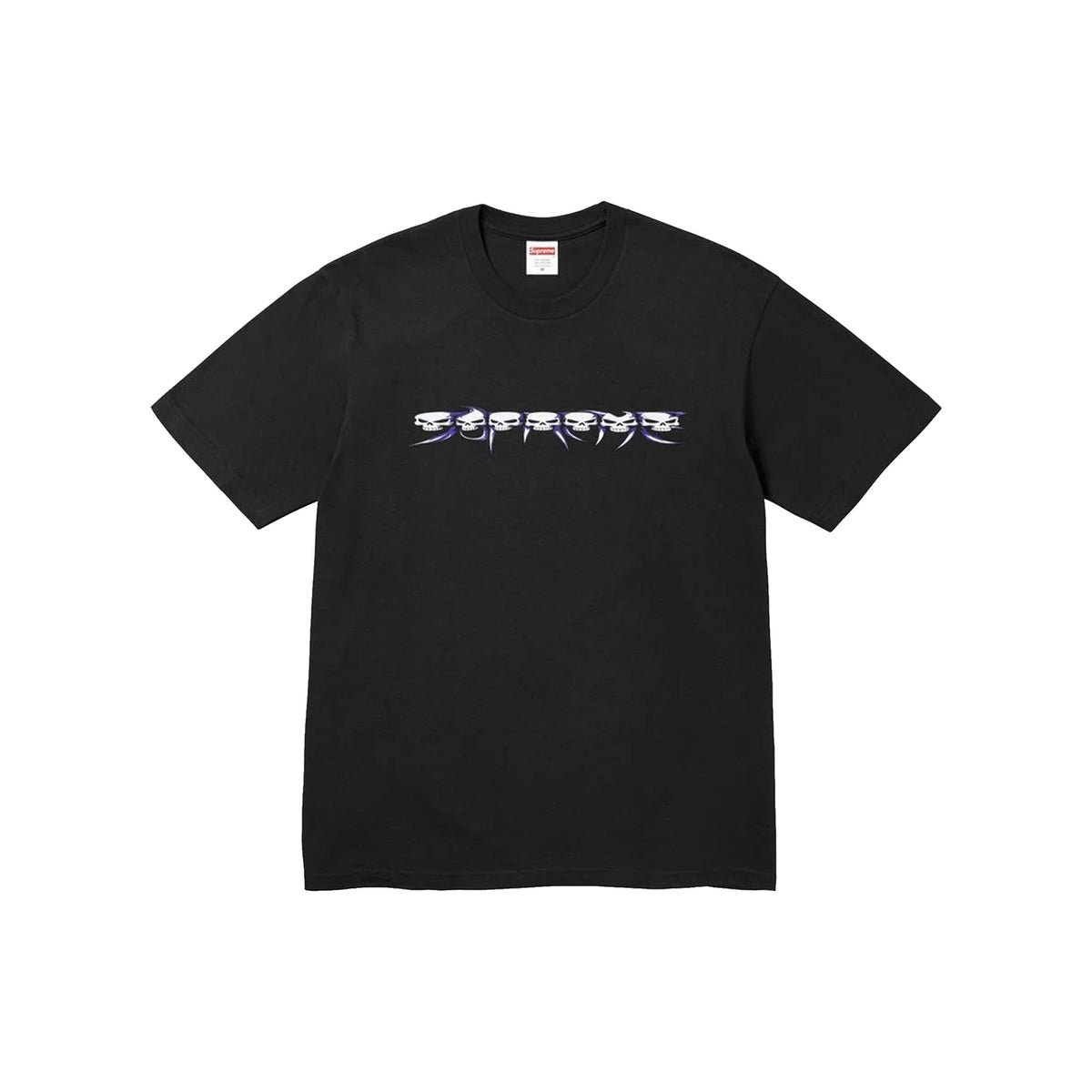 Supreme Skulls Spellout Tee Black (FW26)