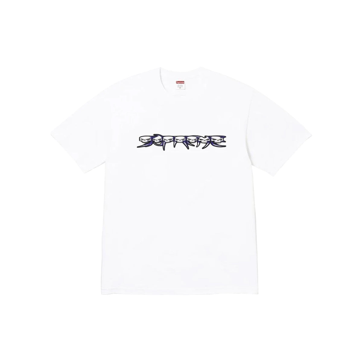 Supreme Skulls Spellout Tee White (FW26)