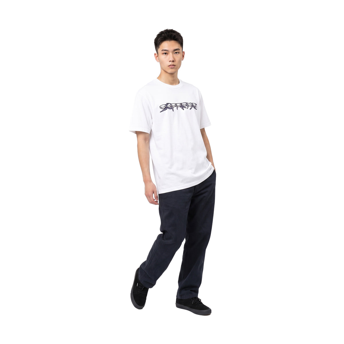 Supreme Skulls Spellout Tee White (FW26)