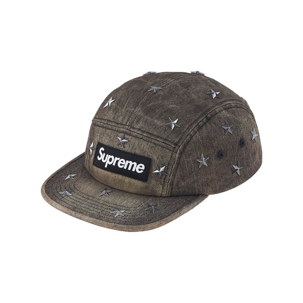 Supreme Stars Studded Denim Camp Cap Washed Black (SS26)
