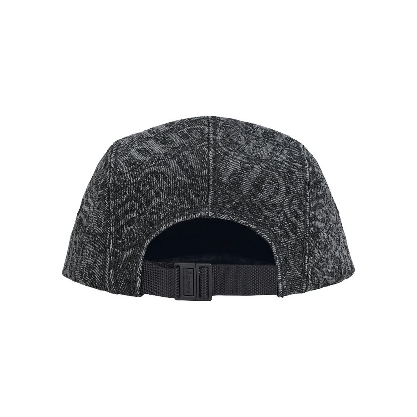 Supreme Stitched Old English Denim Camp Cap Black (SS26)