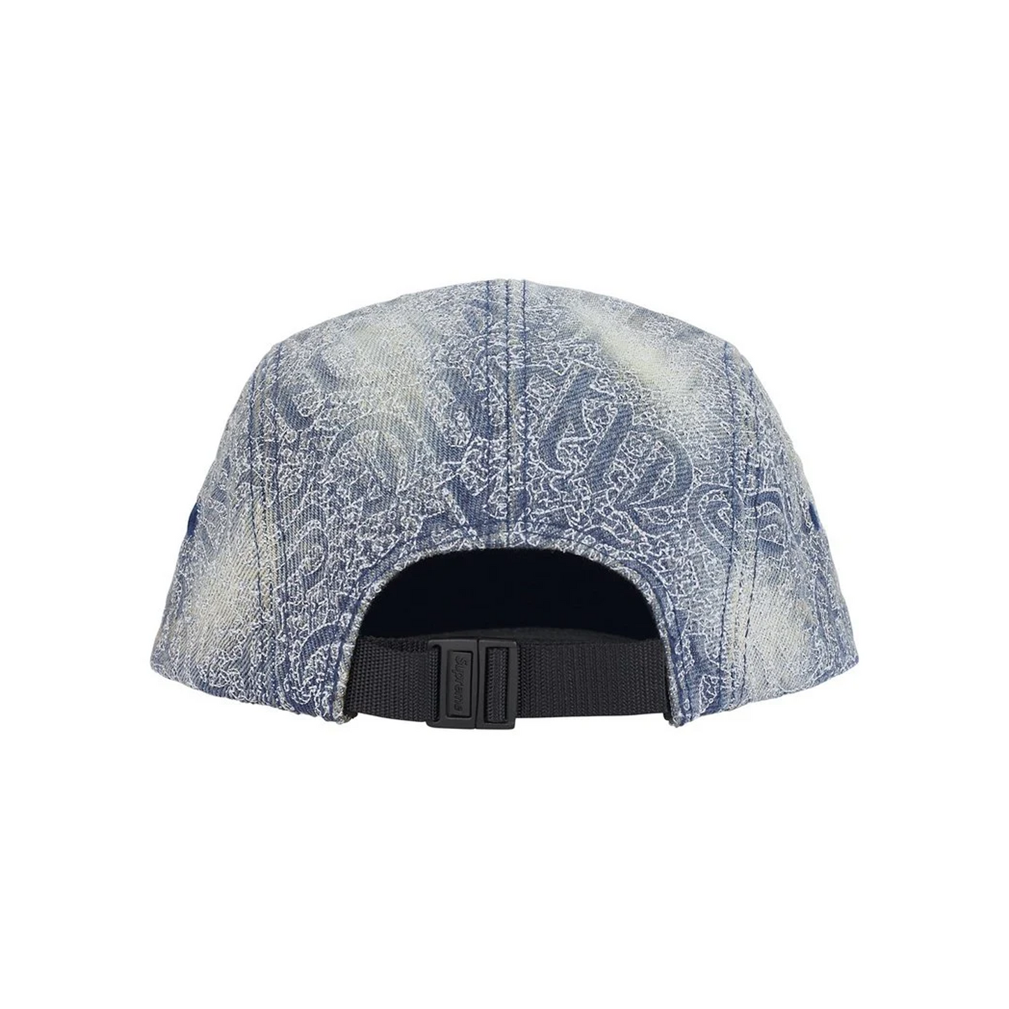 Supreme Stitched Old English Denim Camp Cap Blue (SS26)