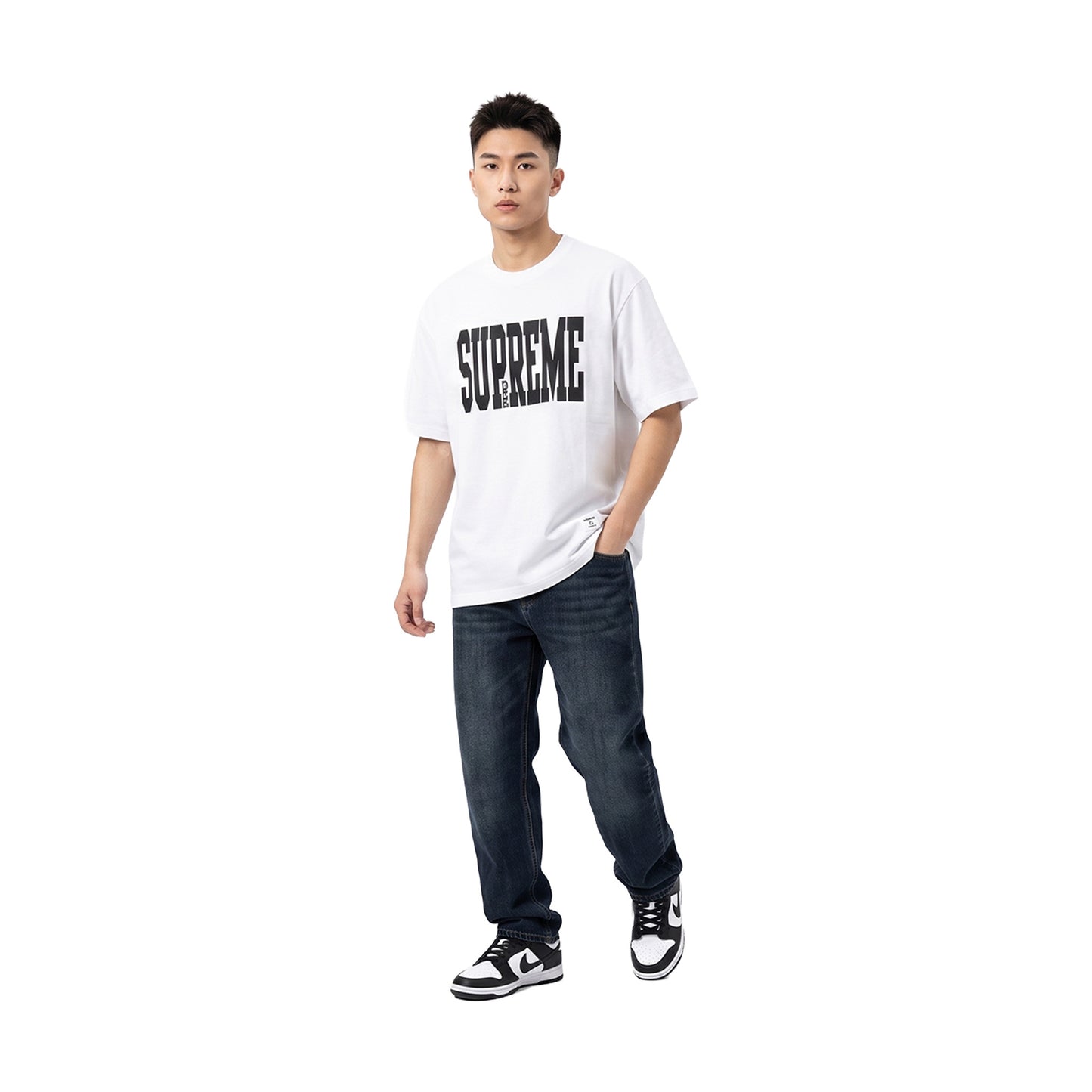 Supreme Stretch Appliqué Short Sleeved Tee White (FW26)