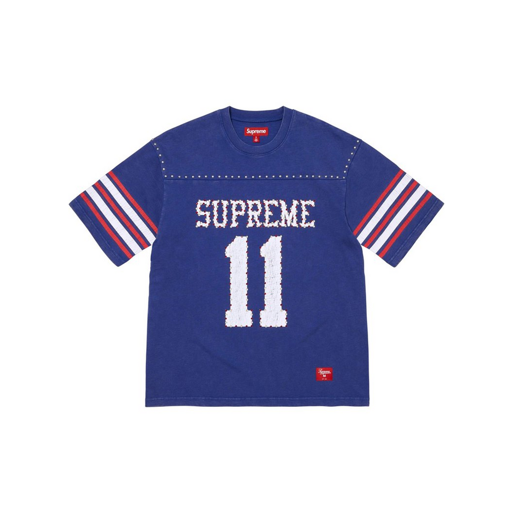 Supreme Studded Short Sleeved Football Tee Blue (SS26)