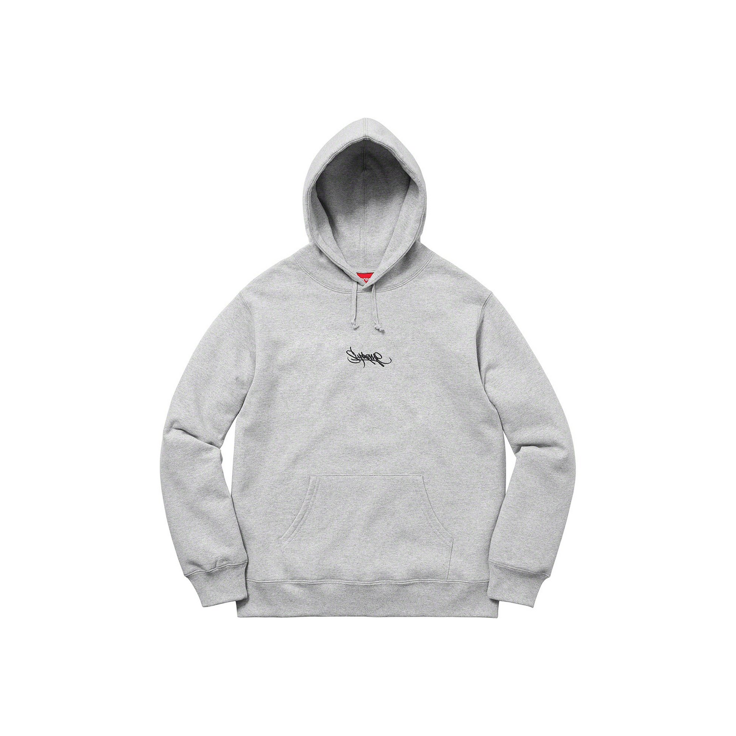 Supreme Tag Logo Hoodie Heather Grey (SS19)
