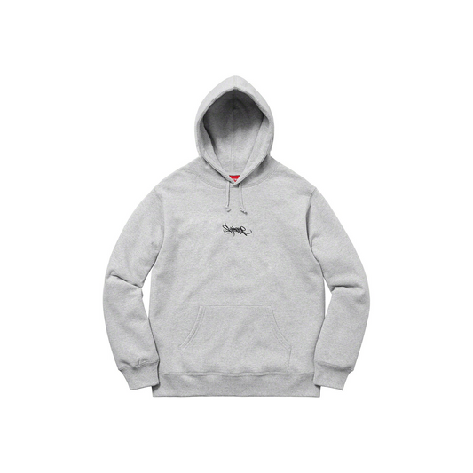 Supreme Tag Logo Hoodie Heather Grey (SS19)