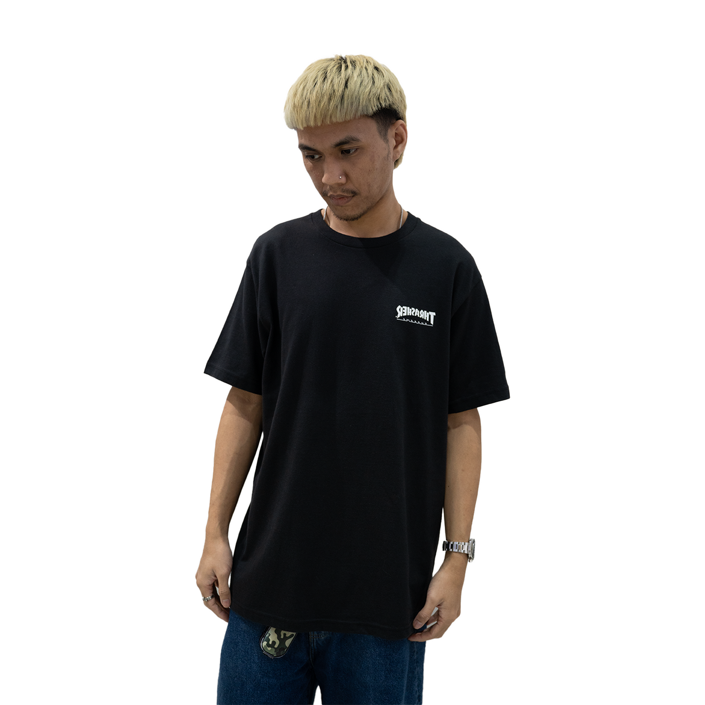 Supreme Thrasher Cross Tee Black (FW24)