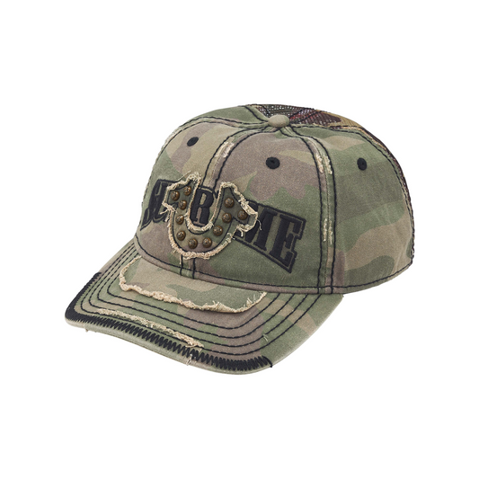 Supreme True Religion Mesh Back 6-Panel Cap Olive Camo (FW25)