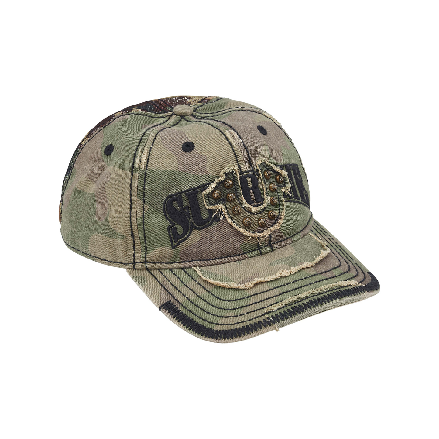 Supreme True Religion Mesh Back 6-Panel Cap Olive Camo (FW25)