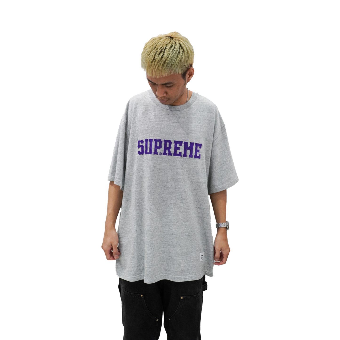 Supreme Twill Appliqué Tee Heather Grey (FW24)