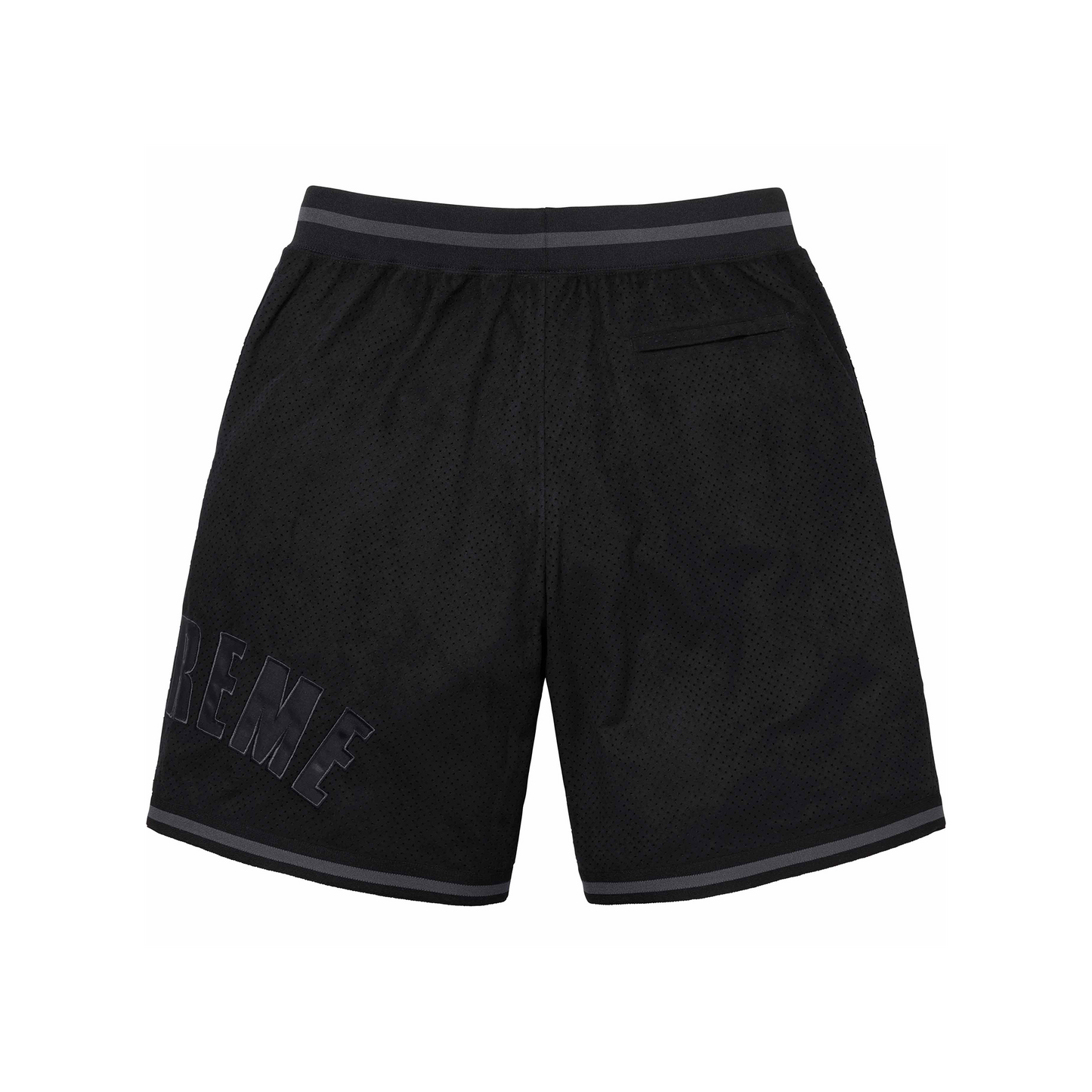 Supreme Ultrasuede Mesh Short Black (SS24)
