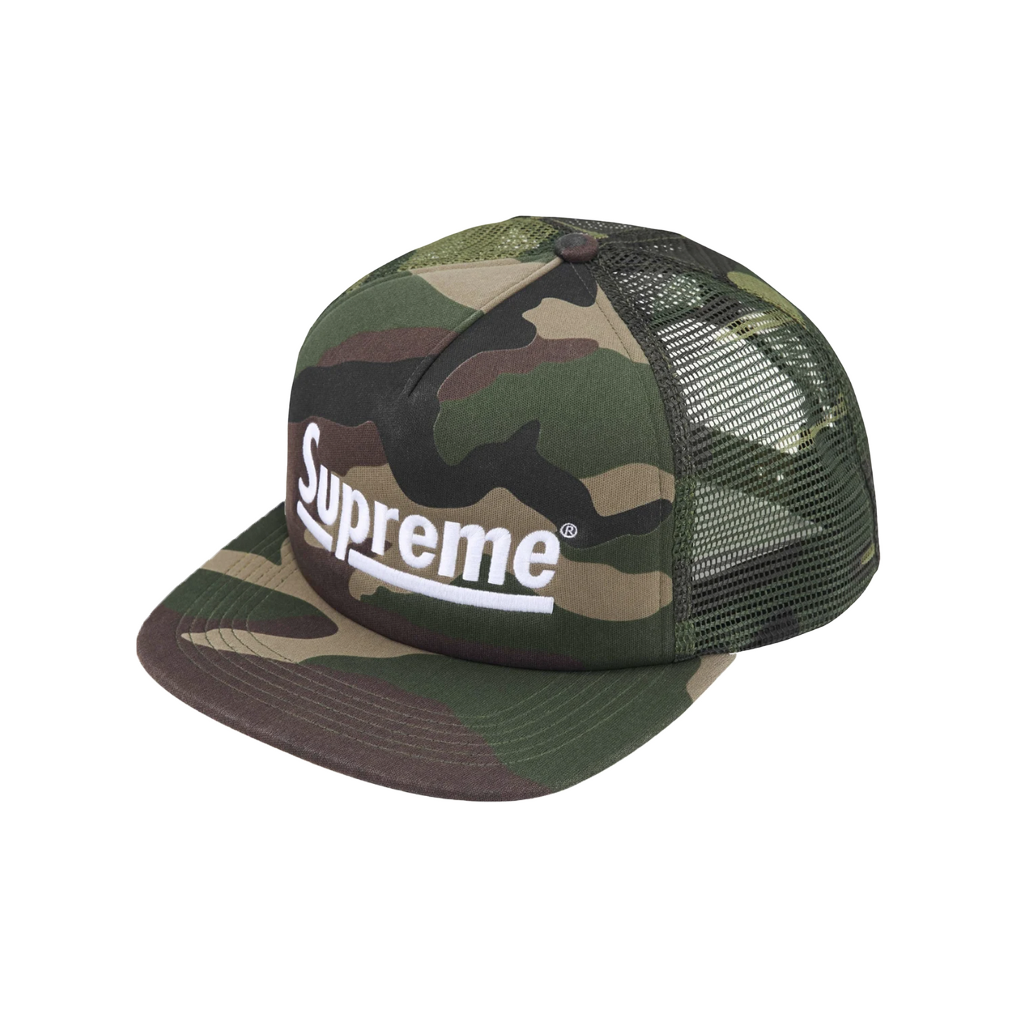 Supreme Underline Mesh Back 5-Panel Woodland Camo (FW24)