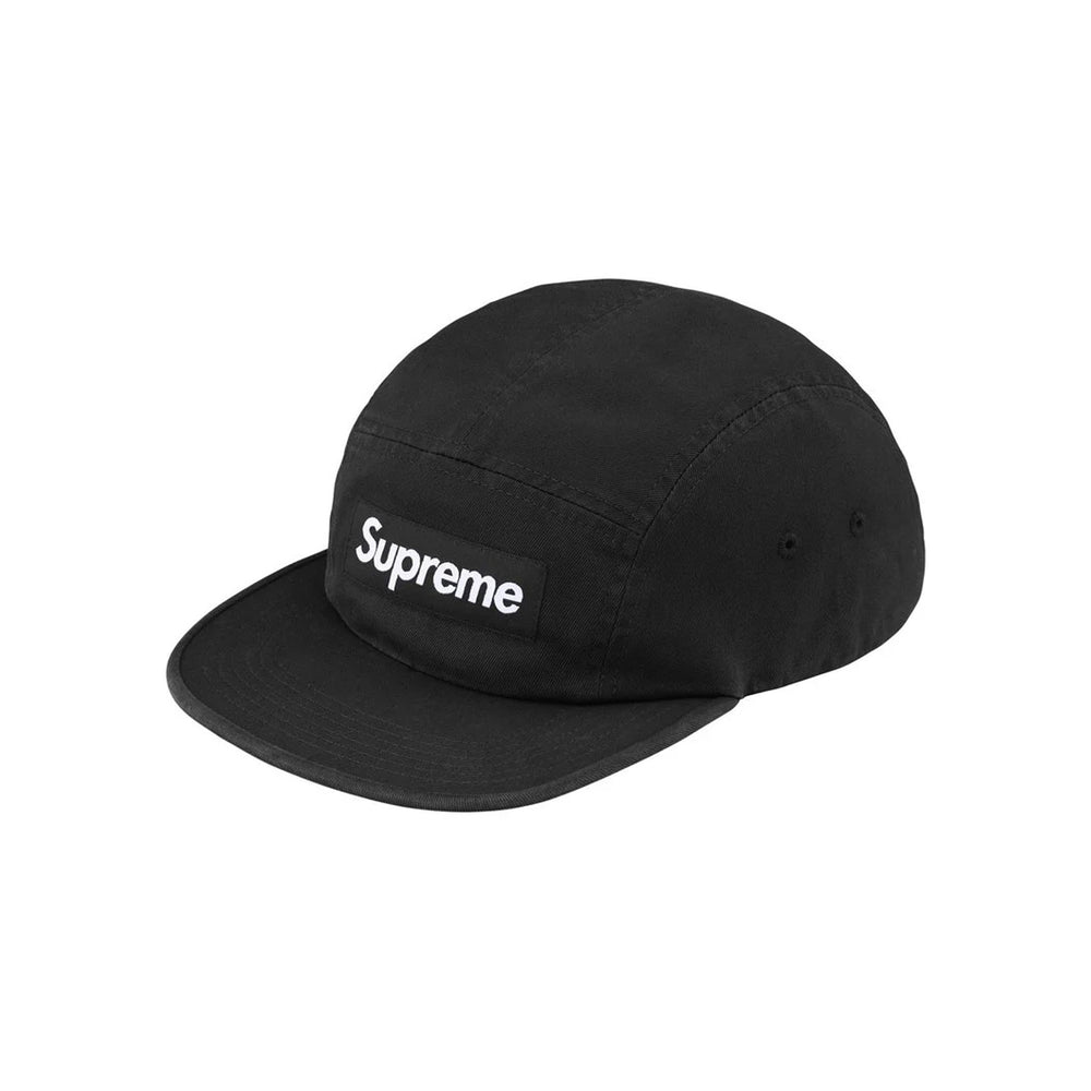 Supreme Washed Chino Twill Camp Cap Black (FW26)