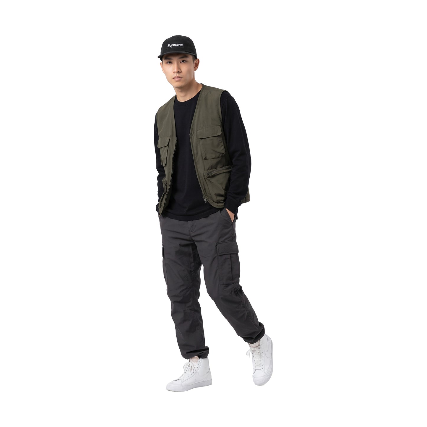 Supreme Washed Chino Twill Camp Cap Black (FW26)