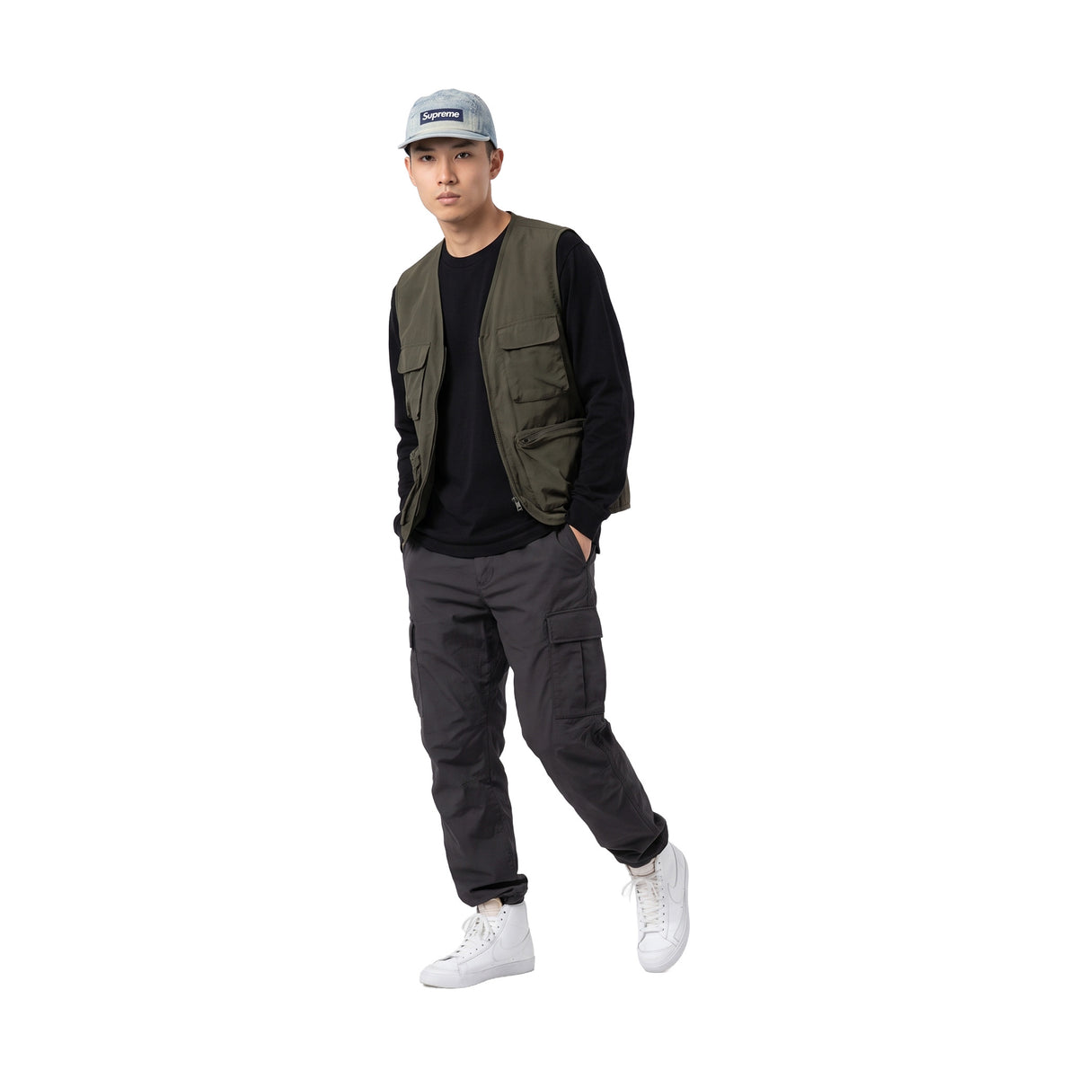 Supreme Washed Chino Twill Camp Cap Denim (FW26)