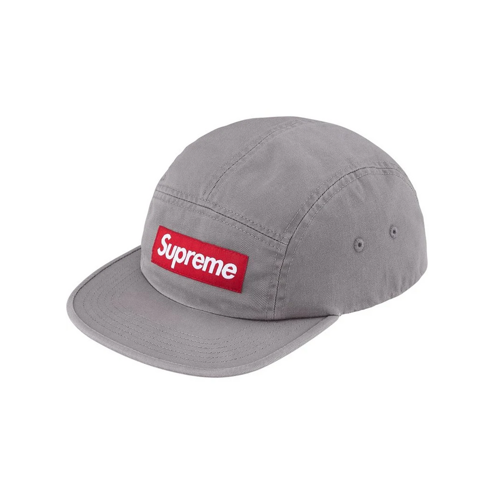 Supreme Washed Chino Twill Camp Cap Grey (SS26)