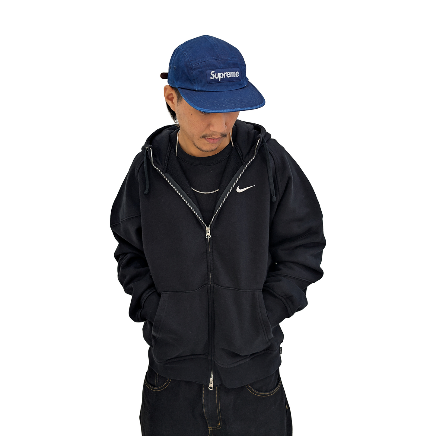 Supreme Washed Chino Twill Camp Cap Indigo (SS25)