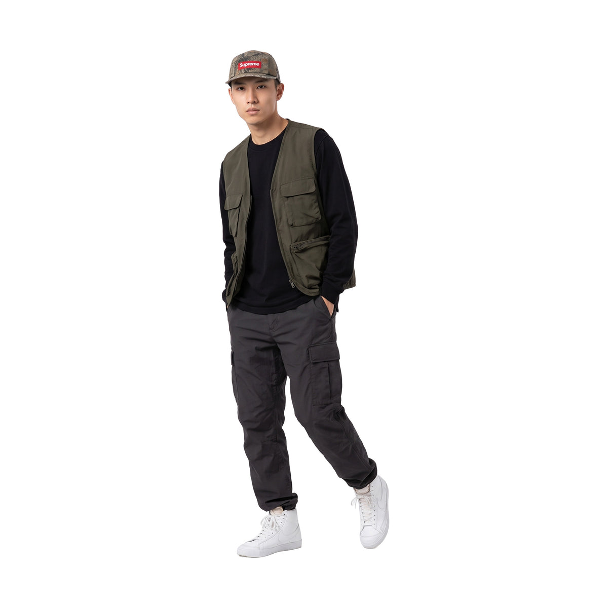 Supreme Washed Chino Twill Camp Cap Realtree® Hardwoods Camo (FW26)