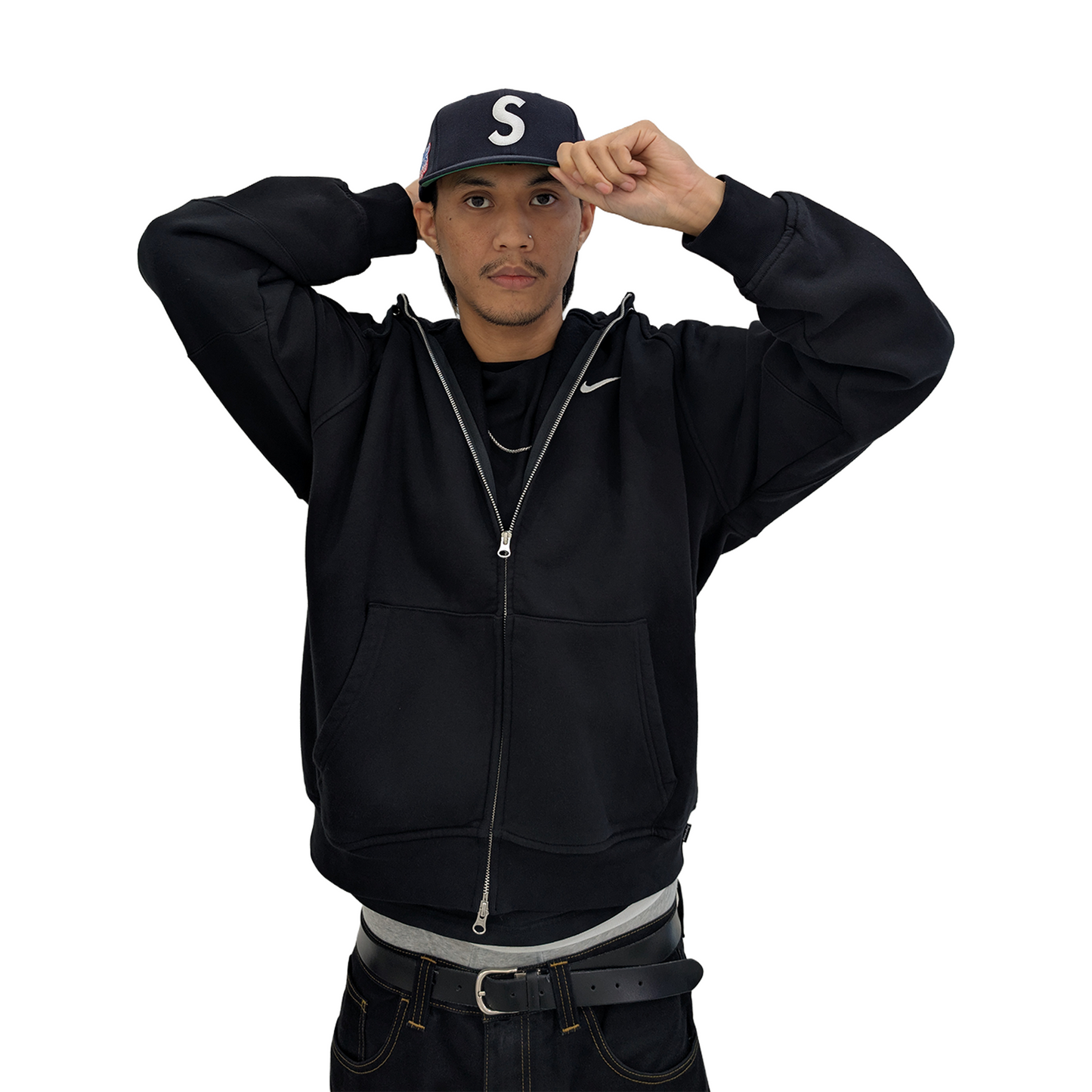 Supreme World Famous S Logo 6-Panel Navy (SS25) – STEALPLUG KL