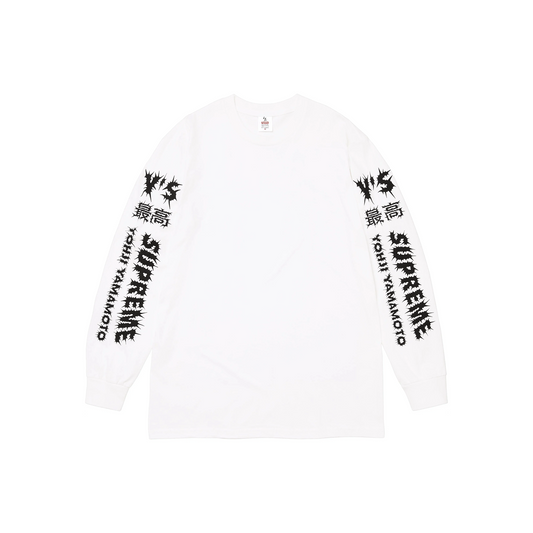Supreme Y's by Yohji Yamamoto Long-Sleeved Tee White (FW25)
