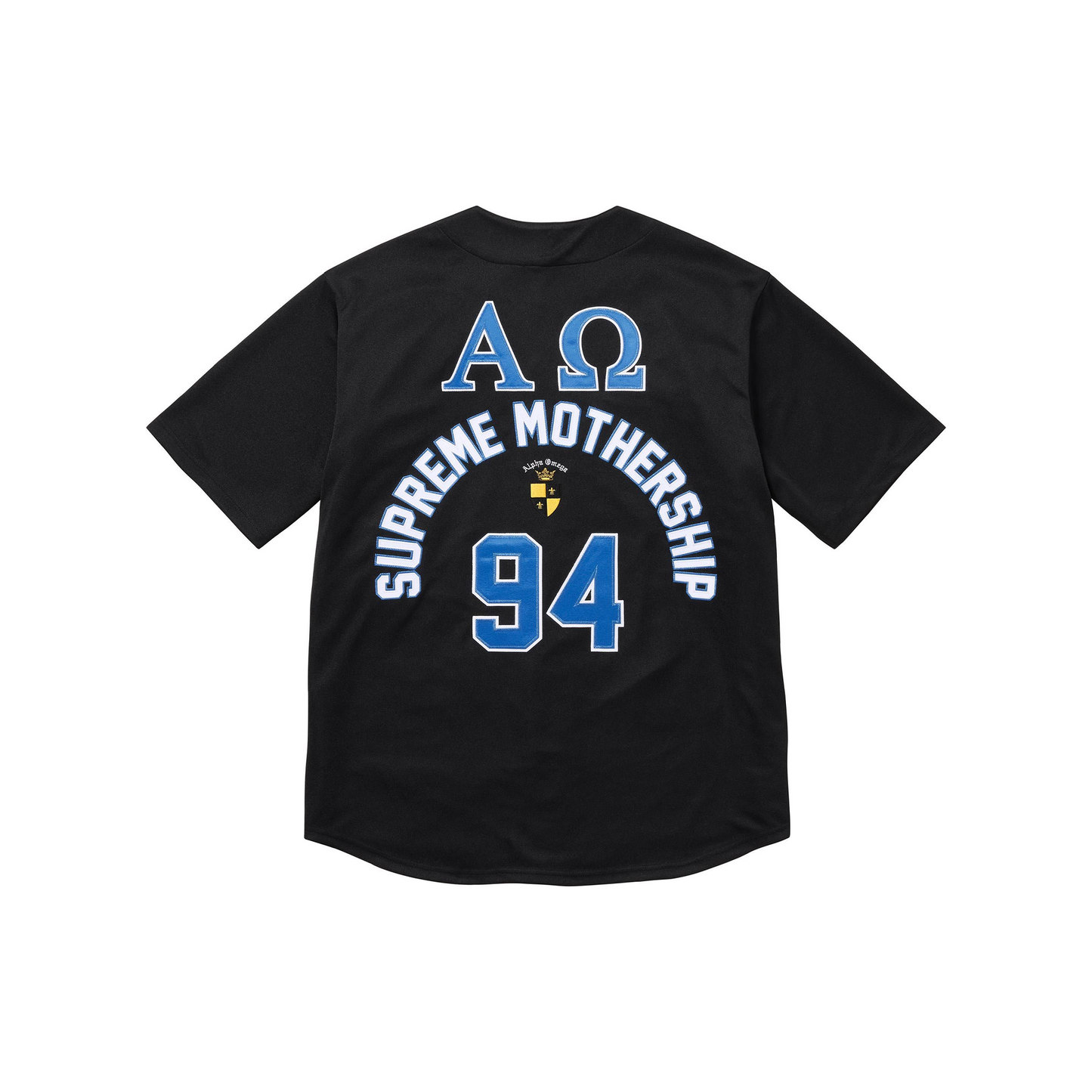 Supreme Alpha Omega Baseball Jersey Black (FW24)