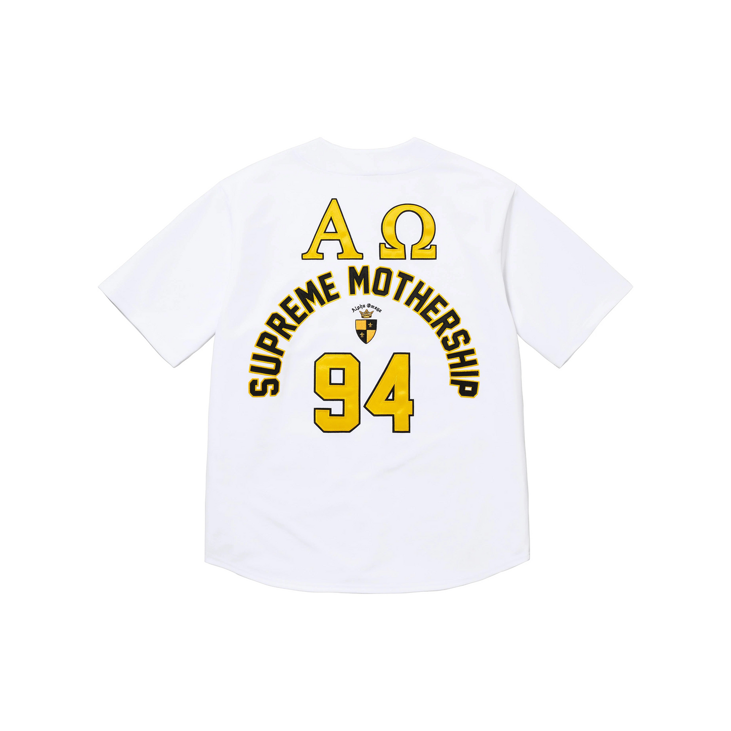 Supreme Alpha Omega Baseball Jersey White (FW24)