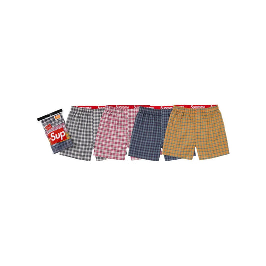 Supreme® / Hanes® Plaid Boxers (4 Pack) Multicolor (FW26)