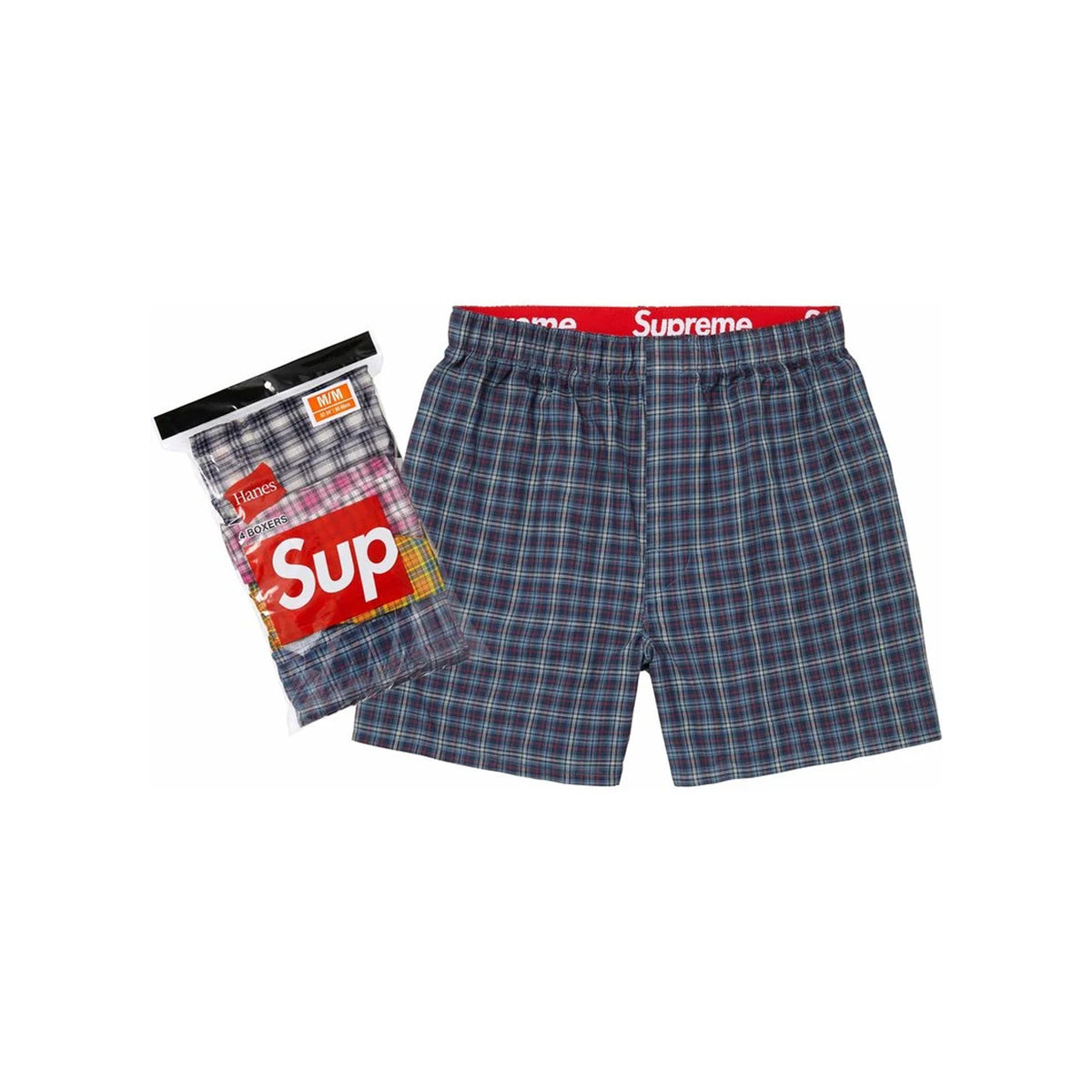 Supreme® / Hanes® Plaid Boxers (4 Pack) Multicolor (FW26)