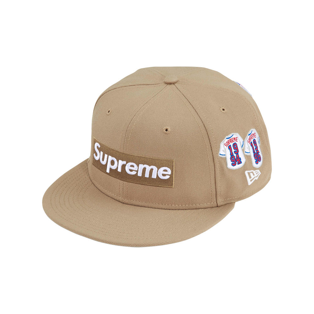 Supreme Jerseys Box Logo New Era® Cap Khaki (FW24 Supreme Jerseys Box Logo New Era® Cap Khaki (FW24