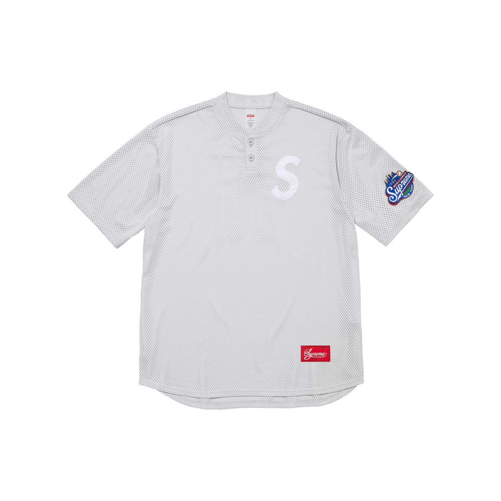 Supreme S Logo Baseball Henley Jersey Grey (FW24)