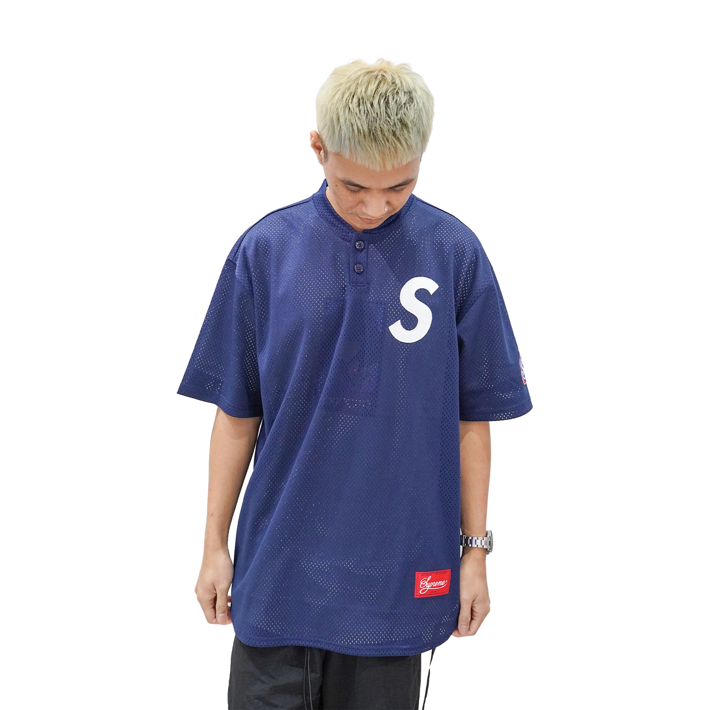 トップス Supreme S Logo Baseball Henley Navy L Supreme S Logo Baseball Henley Jersey Navy (FW24) – STEALPLUG KL