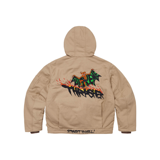 Supreme Thrasher Hooded Work Jacket Tan (FW24)
