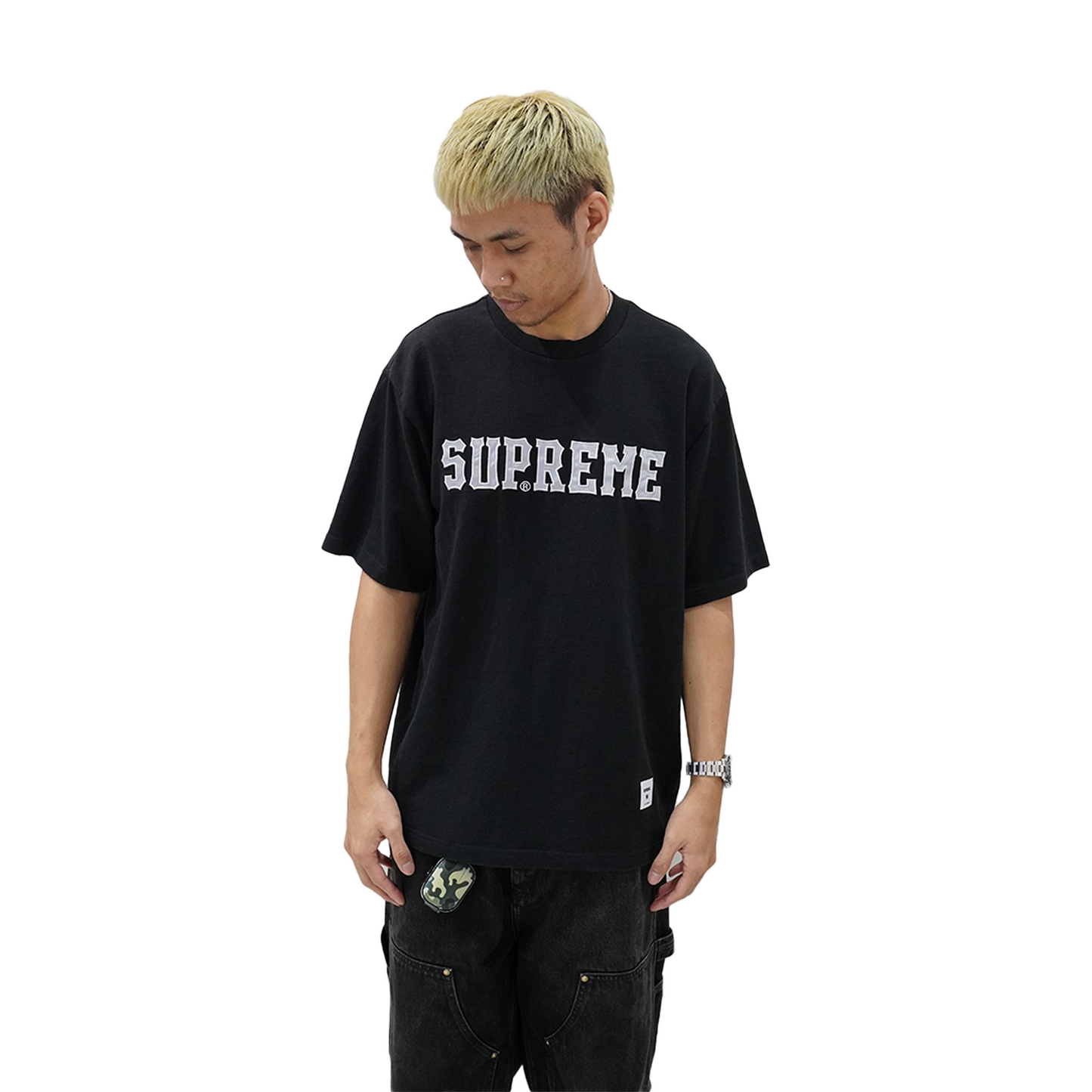 Supreme Twill Appliqué Tee Black (FW24)
