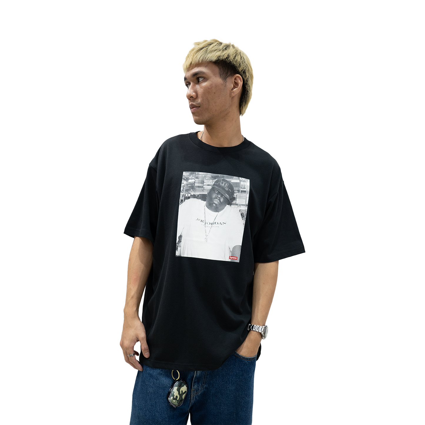 Supreme x Jordan Biggie Short Sleeve Tee Black (FW24)