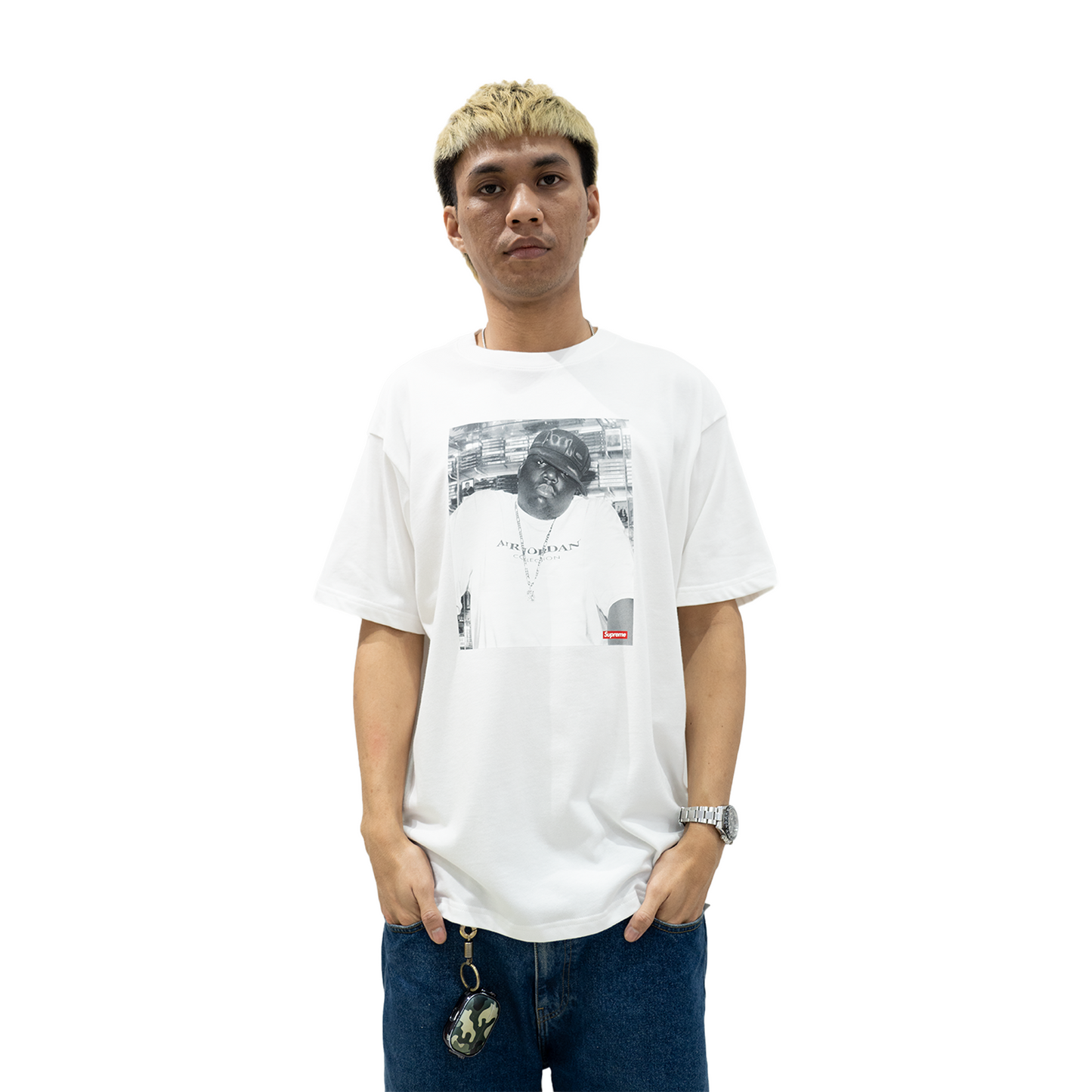 Supreme x Jordan Biggie Short Sleeve Tee White (FW24)