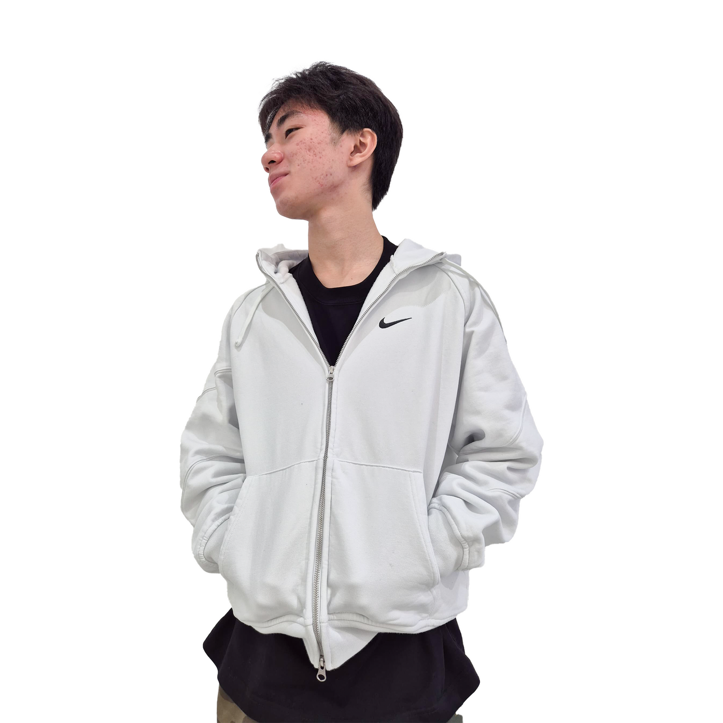 Supreme x Nike Zip Up Hoodie White (SS25)