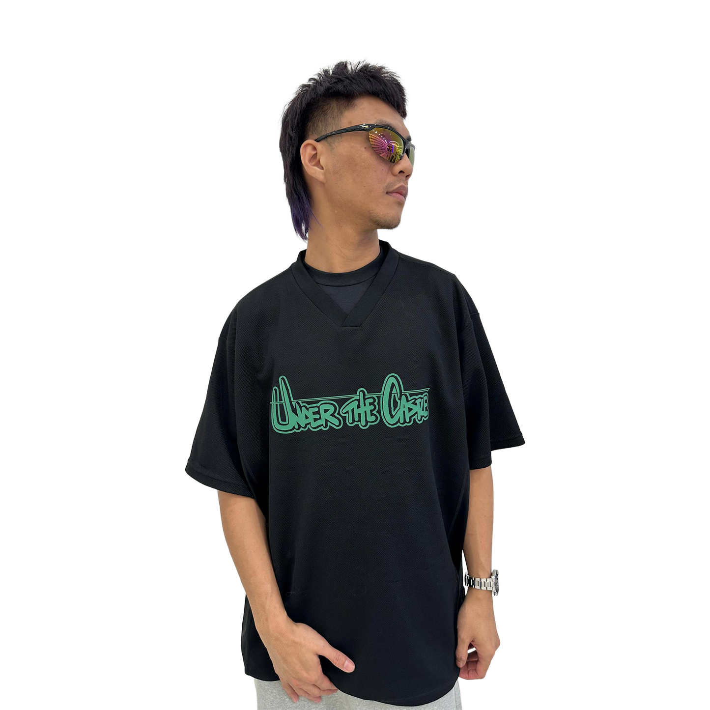 TEAM WANG Under The Castle Patchwork Tee Black (SS24)