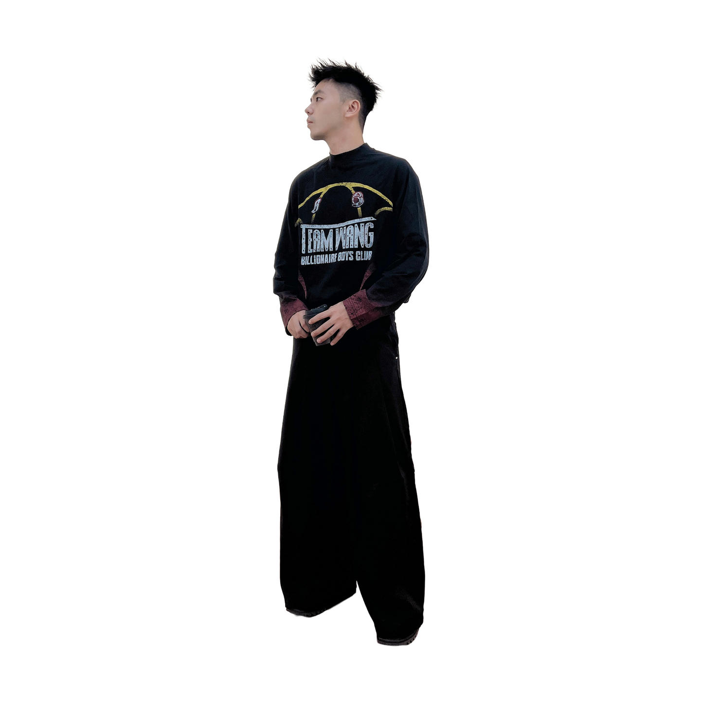 TEAM WANG design x Billionaire Boys Club "LIFE IS A RACE" Speed Long Sleeve Tee Black (SS25)