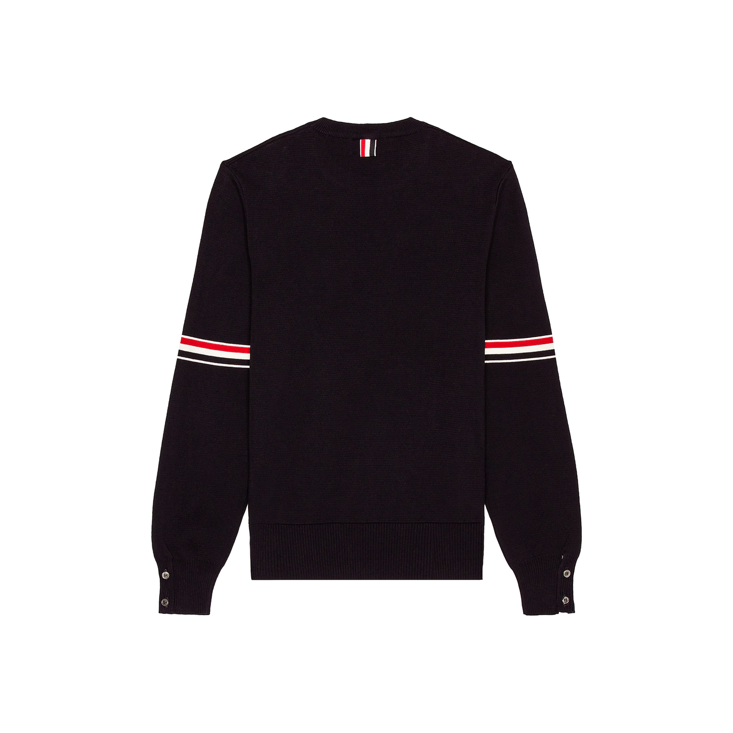 THOM BROWNE Cotton Milano Stitch Stripe Pullover Navy (FW25)