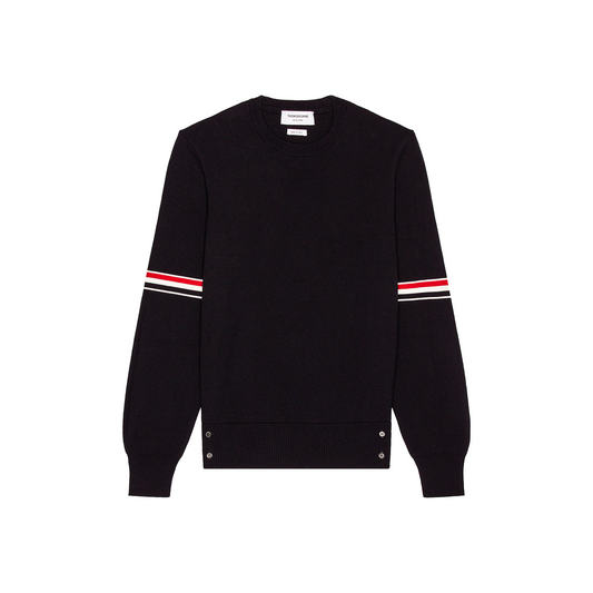 THOM BROWNE Cotton Milano Stitch Stripe Pullover Navy (FW25)