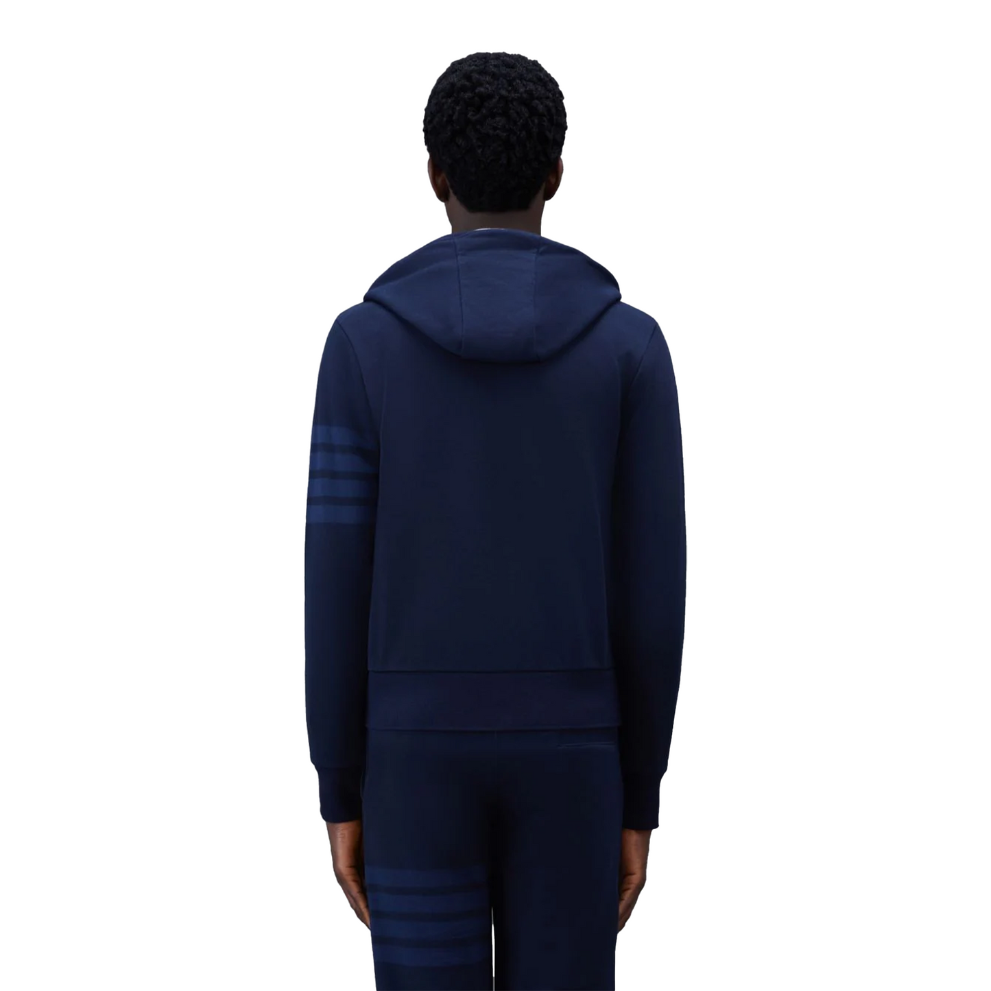 THOM BROWNE Classic Loopback 4-Bar Full Zip Hoodie Navy (SS23)