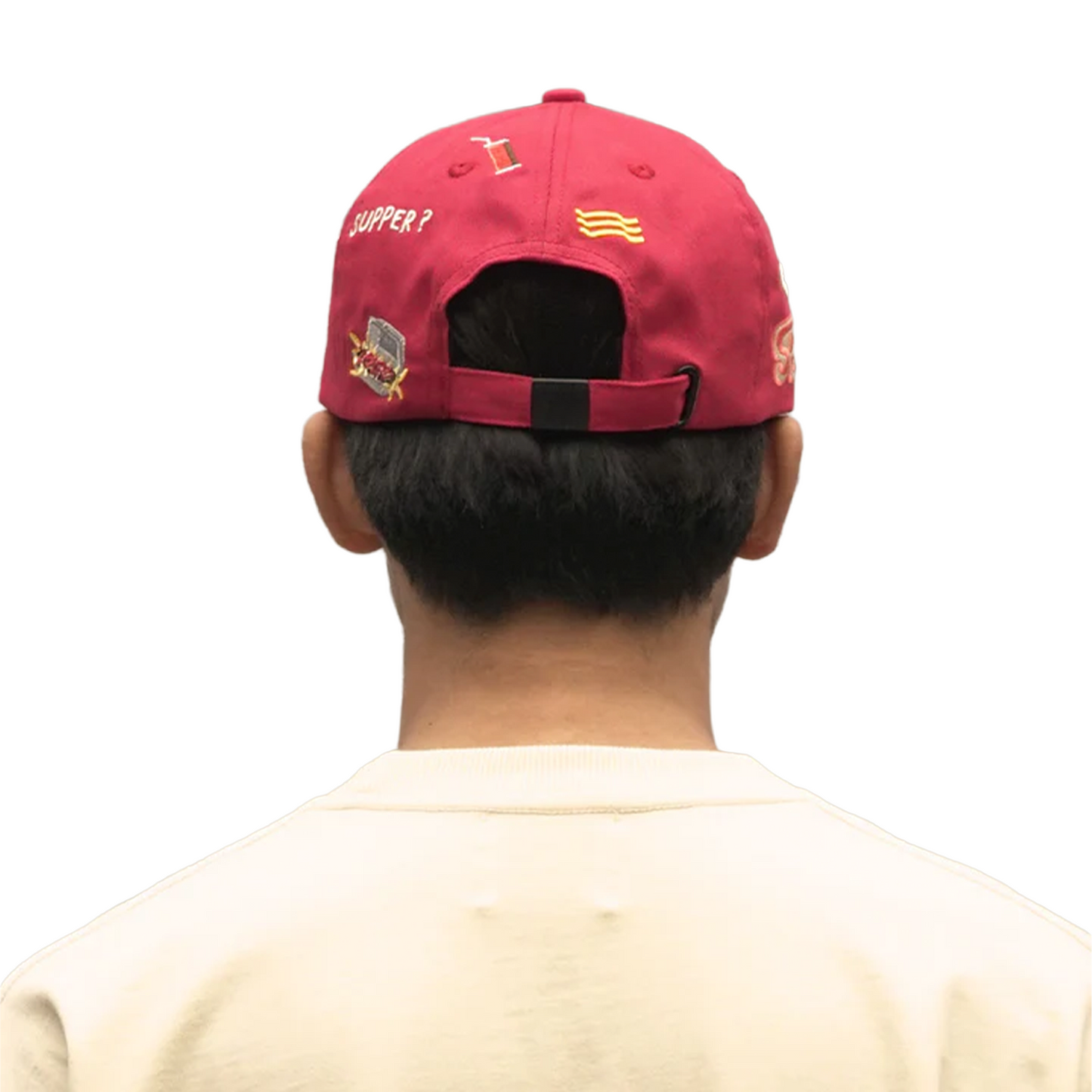 The Cap City x Big Boss HSP Supper Club Relaxed Fit Strapback Red (FW25)