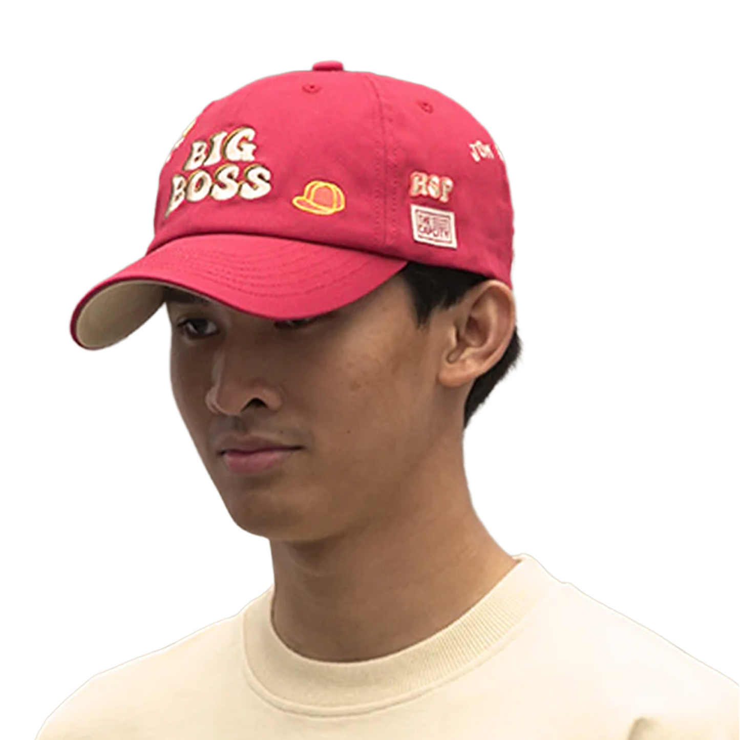 The Cap City x Big Boss HSP Supper Club Relaxed Fit Strapback Red (FW25)