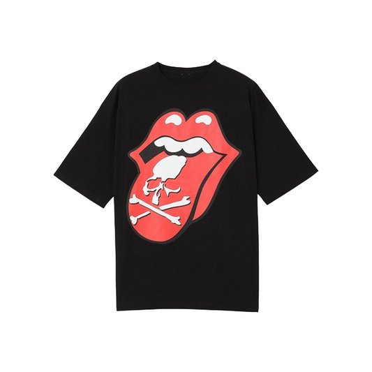 MASTERMIND WORLD x The Rolling Stones RS9 Big Tongue Tee Black (SS24)