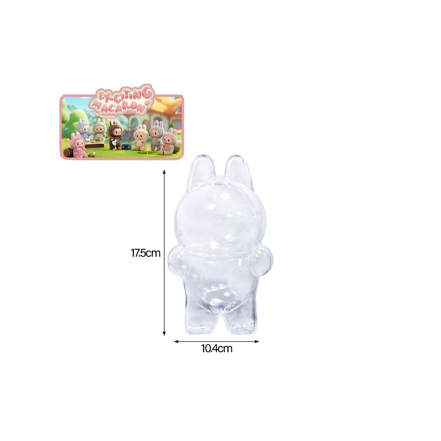 POP MART LABUBU THE MONSTERS - Transparent Acrylic Blind Box Protective Case